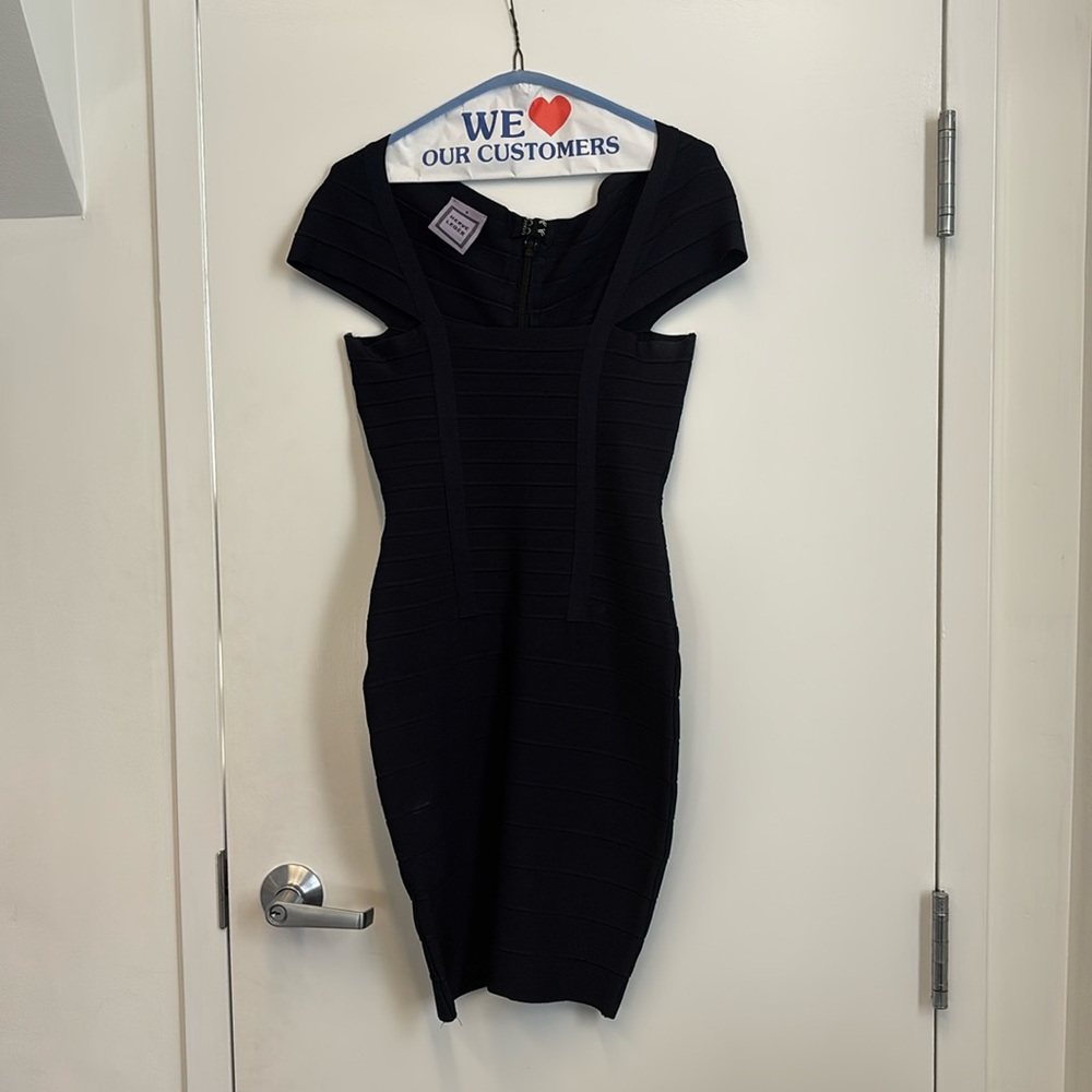 Herve Leger Midnight Blue Raquelle Iconic Bandage Dress, size M